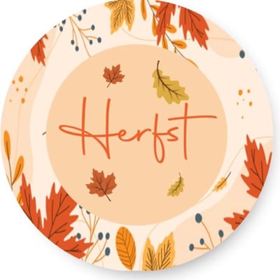 20x Herfst Sluitstickers - Herfst - Sticker- Gepersonaliseerd - Sluitstickers - Uitdelen - Uitdeeltraktatie - Wensetiket - Rond - 40mm - Glossy sticker
