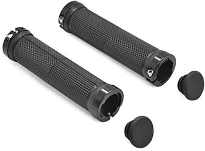 SnelShoppen - Fietshandvatten 1 Paar voor BMX, MTB, Stadsfiets - Antislip Handvatten met Lock-on Systeem - Diameter 22mm - Zwart voor Scooter, Cruiser