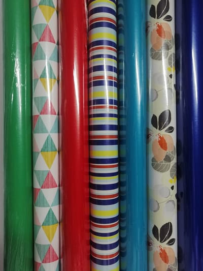 Cadeaupapier Gevarieerd - 200cm X 70cm - Assortiment - Leuke Kleuren -  Inpakpapier - 7 rollen - Set H