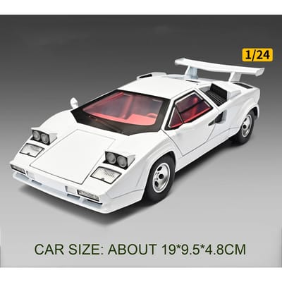 Schaal 1:24 Countach Lp500S Revuelto Sportwagen Model Speelgoed Voorwielbesturing Metaal Diecast Supercar Modellen Interactief Speelgoed