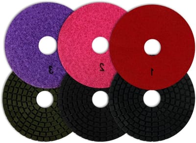 Diamant Polijstpads - Schuurpads Tegel Steen - Natte Oppervlakken Polijsten - Flexibel Onder Elke Hoek - 4 Inch Diameter