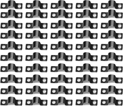 50 Stuks Metalen Klemmen voor 10mm Buizen - U Vormige Antioxidant Klemmen voor Waterafvoer en Kabelbevestiging