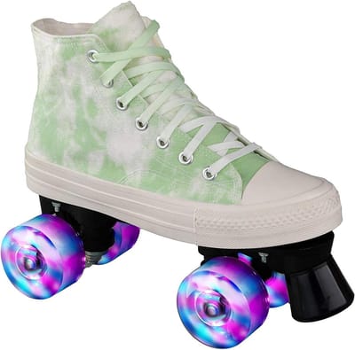 Rolschaatsen Dubbele Rij - Schoenen Skaten - Vrije Tijd - Klassiek Ontwerp - Maat 36 - Groen