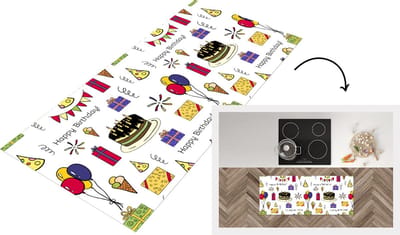 Keukenloper - Loper keuken - Design - Verjaardag - Feest - 120x50 cm - Keukenloper vinyl