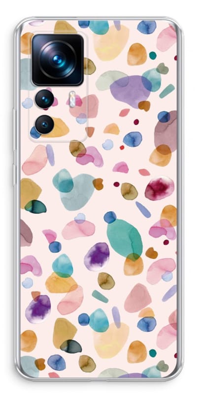 Case Company® - Hoesje geschikt voor Xiaomi 12T Pro hoesje - Terrazzo Memphis - Soft Cover Telefoonhoesje - Bescherming aan alle Kanten en Schermrand