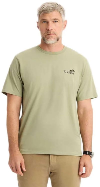 Dockers Graphic T-shirt Met Korte Mouwen Groen XL Man