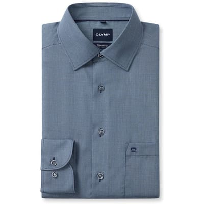 OLYMP Luxor Overhemd, Comfort Fit, New Kent, Marineblauw