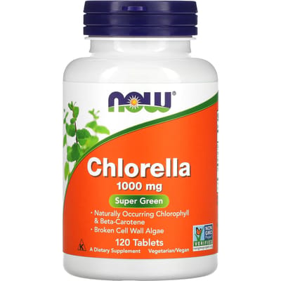 Now Foods Chlorella 1000mg (120) Standard - Vitaminen, mineralen & gezondheid - Kruiden