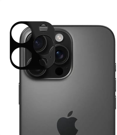 Rosso Camera Protector Geschikt voor Apple iPhone 16 Pro / 16 Pro Max | Camera Lens Bescherming | Case Friendly | Ultra Dun Glas | Zwart