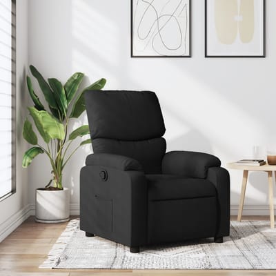 vidaXL - Relaxfauteuil - Zwarte - Stof