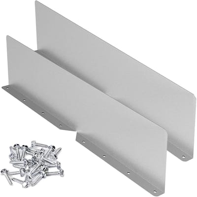 Dakgootbescherming - Spatbescherming goot - Wateroverlast voorkomen - Roestvrij aluminium - 2 stuks - Gebogen stijl