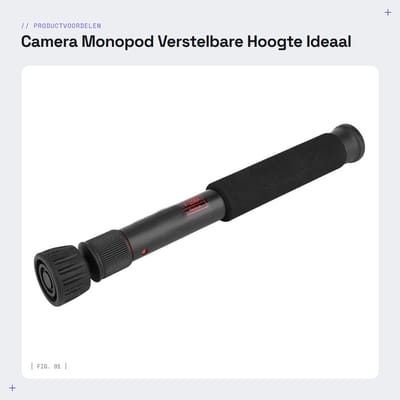 Dailygoods - Camera Monopod - Verstelbare Hoogte - Ideaal voor Reisfotografie - Compact Formaat - Geschikt voor Mobiele Telefoons