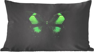 Sierkussens - Kussentjes Woonkamer - 60x40 cm - Vlinder - Groen - Opvallend