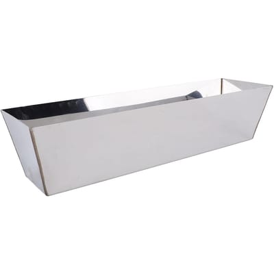 Bac à boue en acier inoxydable antiadhésif multifonctionnel pour plâtrage pour mélanger ciment mortier mastic white