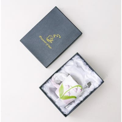 Creatieve Lelietjes-van-dalen Keramische Mok Beker Waterbeker Cadeaubox Set Feestcadeau Cadeau Bruiloft Souvenir Cadeau