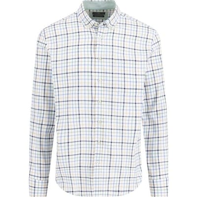 Fynch-Hatton Overhemd Multicolor Washed Oxford Check White-Blue-Multi / male