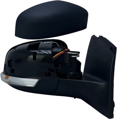 BILMAX Rechter Buitenspiegel Vervanging voor Ford Focus III 2011–2018, Elektrisch Verstelbaar, Handmatig Inklapbaar, Verwarmd, Met Richtingaanwijzer, Temperatuursensor, Gegrond, 8-Pins (Passagierszijde)