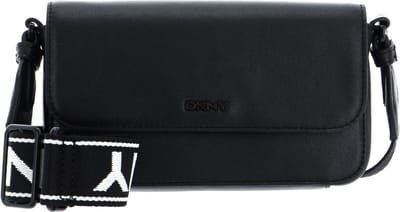 DKNY Leren Schoudertas Avondtas Winonna Flap Crossbody Bag Blk / Black Zwart