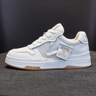 Dames Hoge leren witte schoenen Trendy Herfst Nieuw Lente en Herfst Koreaanse versie Alles-match Sneakers met dikke zool 41