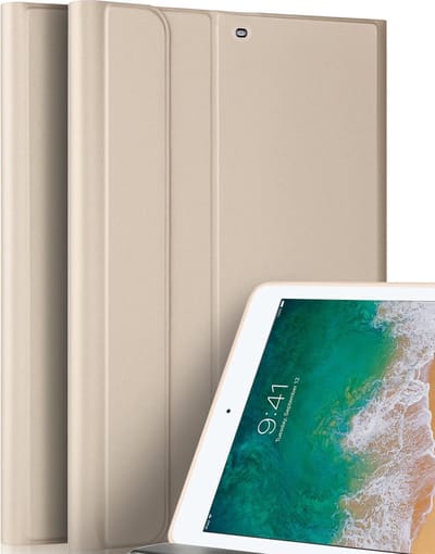 Hoes geschikt voor iPad Air 10.5 (2019) / Pro 10.5 (2017) - Book Case Luxe Kunstlederen - Mat Goud
