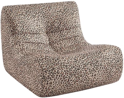 sweeek - Luipaardprint stoffen fauteuil 1 zitplaats l 91 x b 105 x h 72cm - sokol