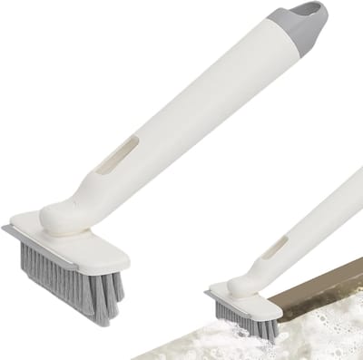 Voegenborstel - Tegelreiniger - Schoonmaken voegen - 360 graden draaibaar - 25 x 16 x 3.3 cm - Wit