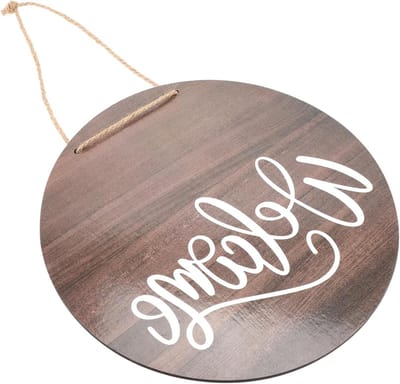Welkomstbord Voordeur - Decoratief Houten Bord - Huis Versieren - Rustiek Ontwerp - 29x29cm - Divers