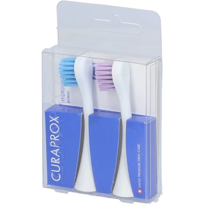 Curaprox Hydrosonic Pro Opzetborstel Power Duo - Blauw/Violet - 2 stuks