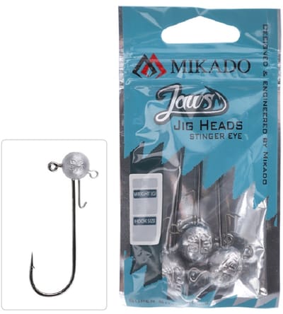 Mikado Jigkop 10g 8/0 – Stinger Eye – Loodkop – Jig Head – Voor Snoek – Softbait – Roofvis – 3 Stuks