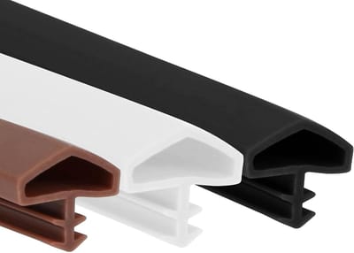 Rubber Deurafdichting TPE - Breedte Groef: 4mm, Kozijn Breedte: 12mm, Afdichtingskamer Voordeur (5m Wit)