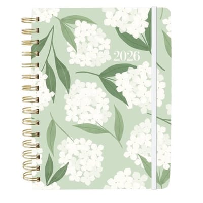 Graphique De France - Green Floral ringband agenda 2025-2026 - 18 maanden S - Agenda - 9781664844308
