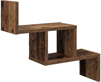 vidaXL - Wandplank - Oud - hout - 48 - x - 15 - x - 42 - cm - Bewerkt - hout