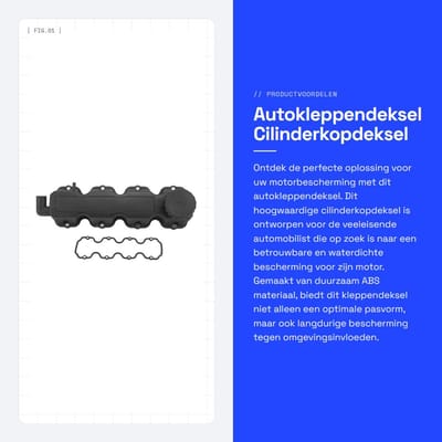 Dailygoods- Cilinderkopdeksel Waterdicht - Kleppendeksel - Motorbescherming - ABS - Zwart - OE 93334741 - Motorbedekking