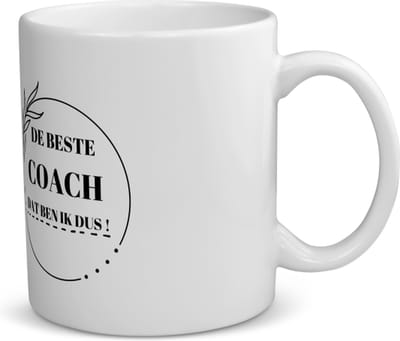 Akyol - de beste coach dat ben ik dus koffiemok - theemok - Coach - beste coach - liefste coach - afscheids cadeau - verjaardag - cadeau - kado - bedankje - 350 ML inhoud