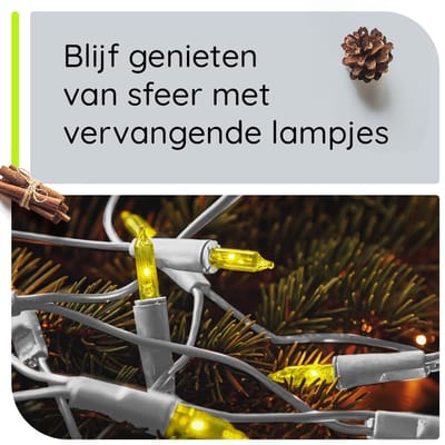 OE Lightning Reserve Kerstlampjes - 10 stuks - Witte Insteek Fitting - 2.5V/0.425W - Geel Licht