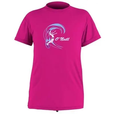 O'Neill - UV-shirt voor meisjes met korte mouwen - berry - maat 104cm