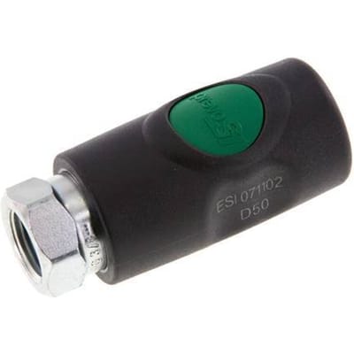 Composiet materiaal DN 7.4 Safety Luchtkoppeling Snelkoppeling met Drukknop G 3/8 inch Binnendraad - CLS7-F-C-SEP-038