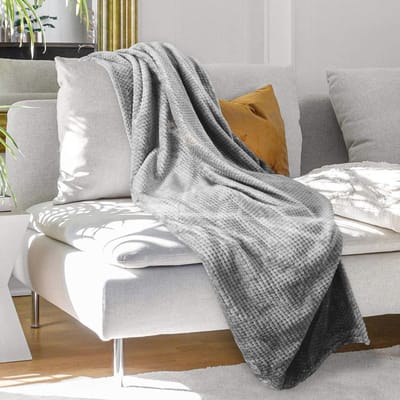 Zachte Fleece Plaid | Lichtgewicht Flanellen Deken voor Bank en Kantoor | Wasbaar en Pluizig | 127 x 150 cm