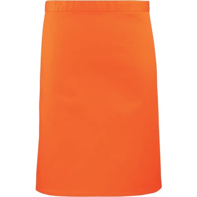 Schort/Tuniek/Werkblouse Unisex One Size Premier Orange 65% Polyester, 35% Katoen
