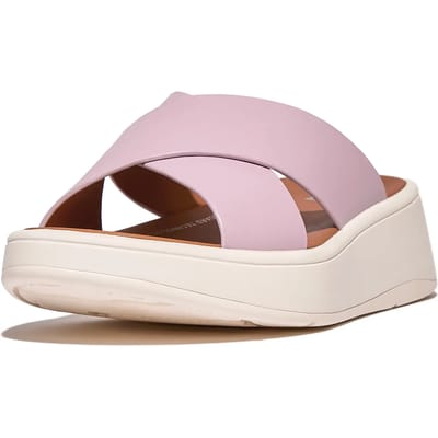 FitFlop F-mode leather flatform cross slides