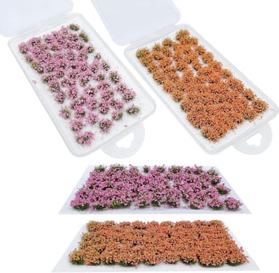 106 Stuks DIY Miniatuur Kleurrijke Bloemen Bunch Zelfklevende Bloem Vegetatie Groepen voor Trein Landschap Decoratie en Modelbouw Layout