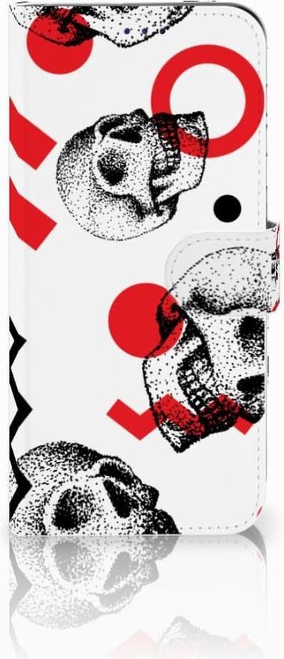 Telefoonhoesje met Naam Samsung Galaxy A50 Skull Red