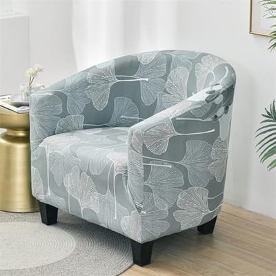 Spandex kuipstoelhoes geometrisch bedrukte clubfauteuil hoes elastische wasbare zithoesbeschermer voor woonkamer thuis
