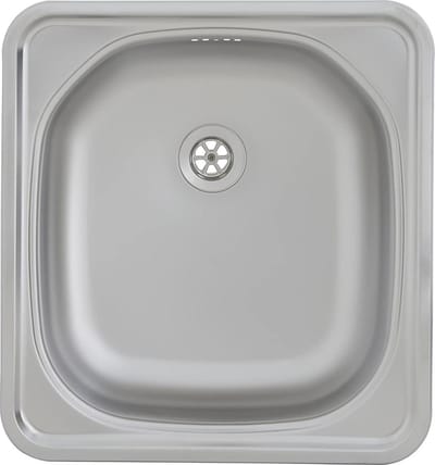 Roestvrijstalen spoelbak 1 spoelbak inbouw - 465 x 435 cm - onderkasten vanaf 40 cm breedte