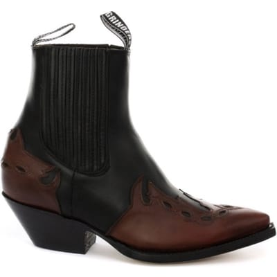 Grinders Unisex lederen zwarte westernlaarzen - Arizona Lo