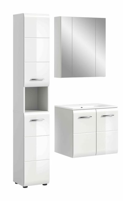 IJs badkamercombinatie wit hoogglans MDF TZ wit NB - 46x105x185cm