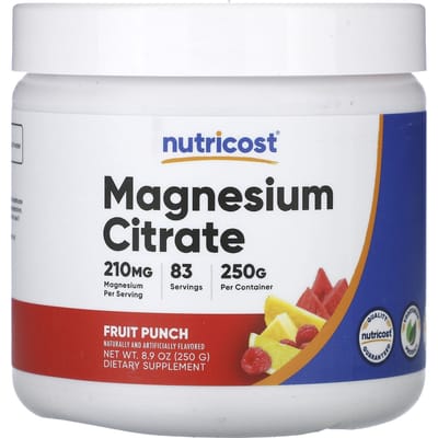 Nutricost, Citrate de Magnésium, Punch aux Fruits, 250 g (8,9 onces)