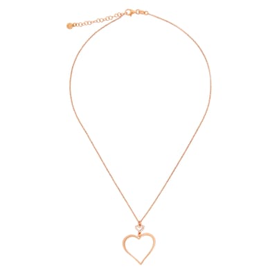 Orphelia 'Alfina' Dames 925 Sterling Zilveren Ketting met Hanger - Roze ZK-7383