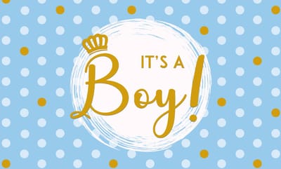 LUQ – Gevelvlag It's a Boy – 150x90cm – XXL Polyester Vlag – Feestdecoratie Binnen & Buiten Versiering – Direct Ophangen