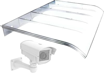 Polycarbonaat Luifel - Regenkap Deur - Buiten Beschermen - Moderne Gebogen Vorm - 40x240cm - Transparant
